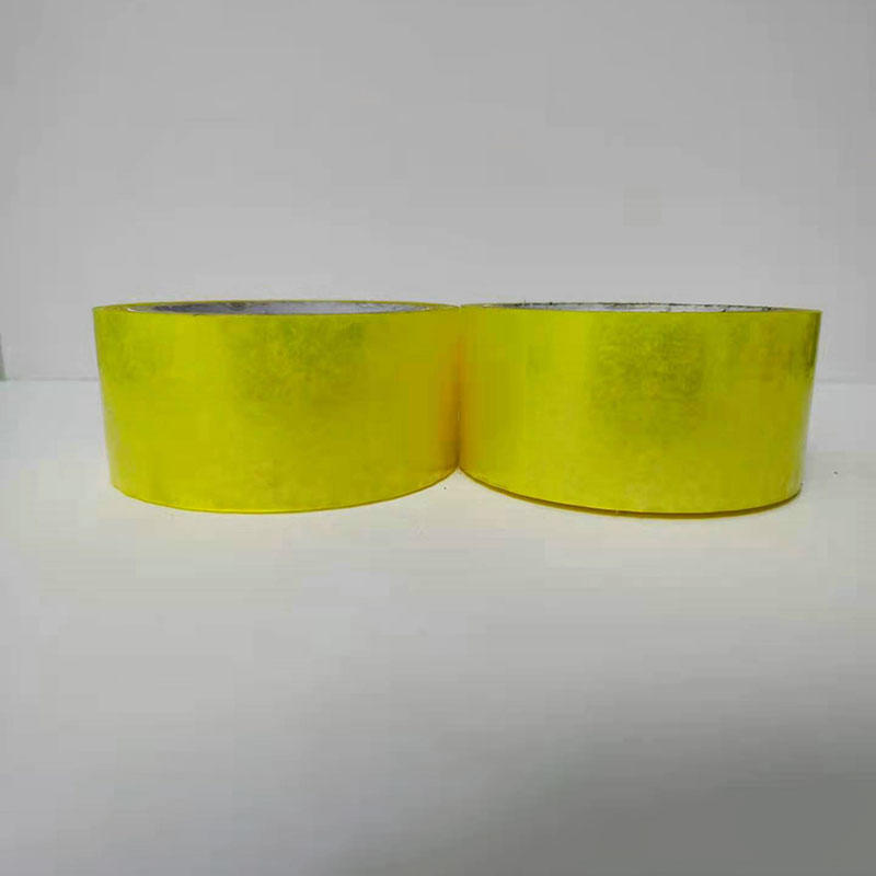  شريط تغليف بوب شفاف أصفر مصنوع في الصين، جودة عالية ولزوجة عالية، يستخدم في ختم الكرتون